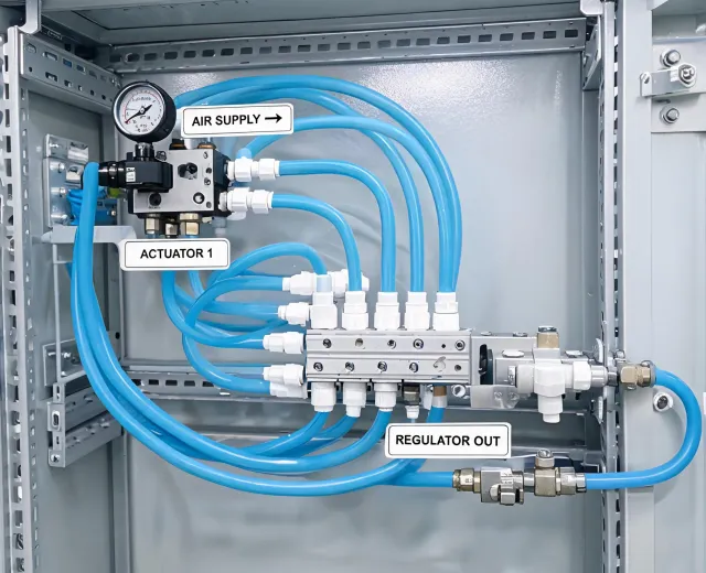 Polyurethane tubing layout
