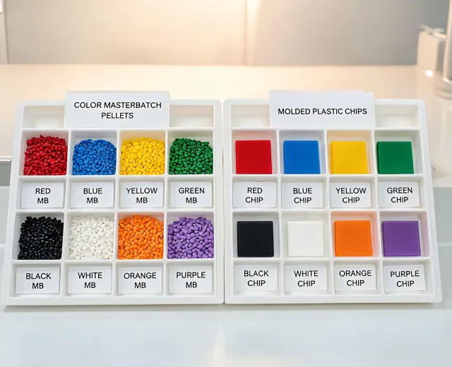 Colored masterbatch samples